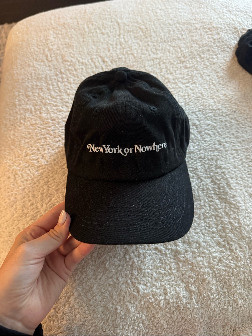 NewYork or Nowhere Black Embroidered Baseball Cap Knicks